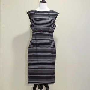 Calvin Klein Striped Shift Dress, 8, EUC